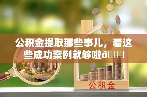 新邵公积金提取那些事儿，看这些成功案例就够啦😎
