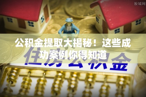 新邵公积金提取大揭秘！这些成功案例你得知道
